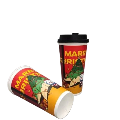 Kaffepapperskopp på 16 uns engångs